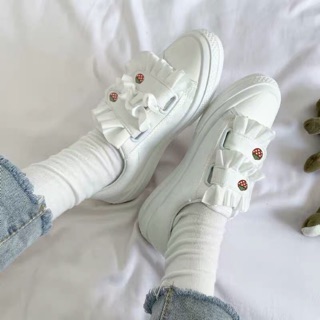 [ORDER] Giày ullzang quả dâu viền bèo