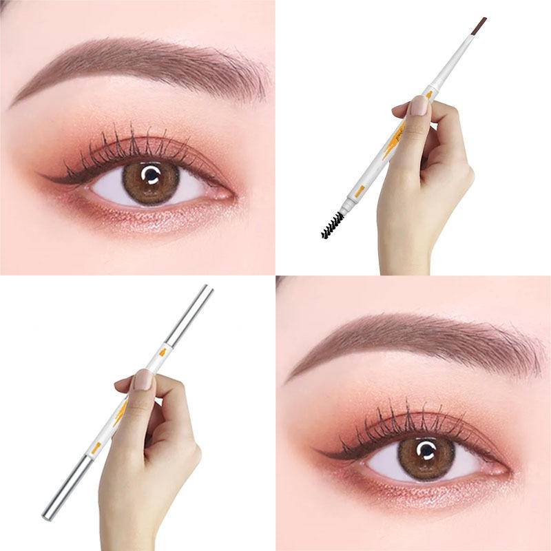 Bút Chì Kẻ Lông Mày Hai Đầu 5 Màu Tự Nhiên Lâu Trôi Kháng Nước