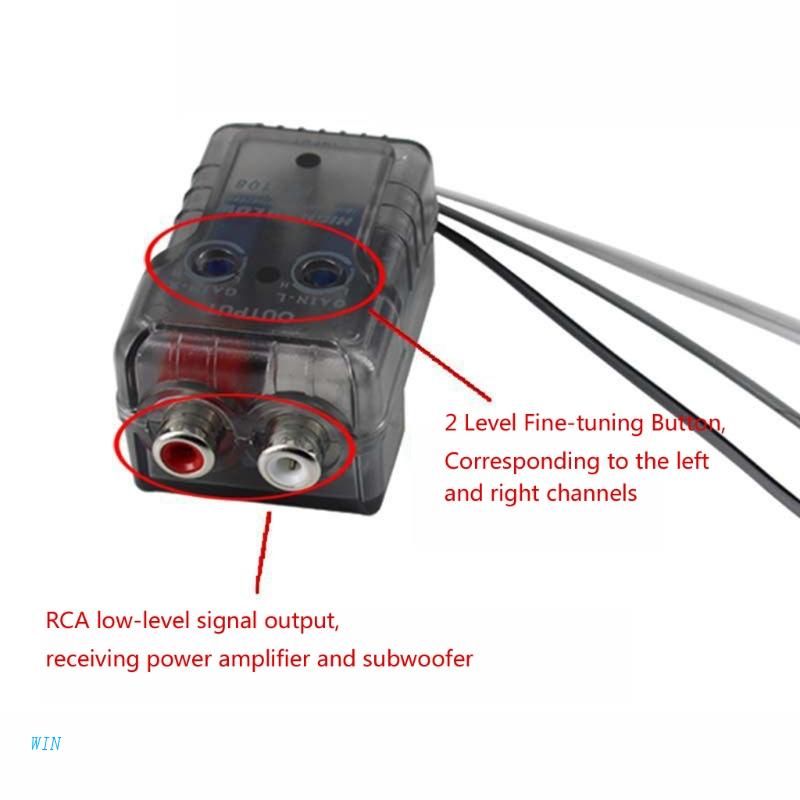 Cáp Chuyển Đổi RCA Mức Thấp Sang Âm Thanh Nổi Có Thể Điều Chỉnh Cho Xe Hơi