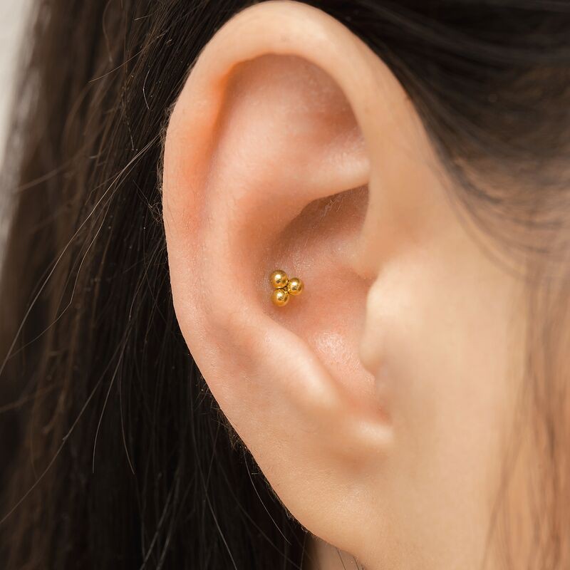 Khuyên tai basic THREE MARBLES EARRING ( giá 1 chiếc)