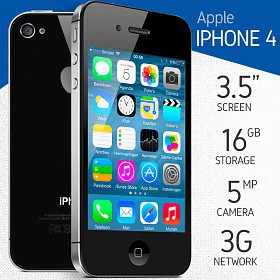 Điên thoại smartphone IPhone 4 (Ai-phon 4)16/8gb Chính hãng - tặng kèm cáp sạc , hỗ trợ bảo hành toàn quốc