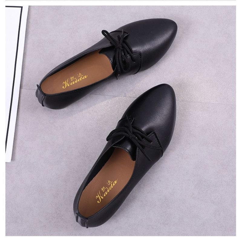 Giày Bệt Nữ, Giày Búp Bê Da Mũi Nhọn Thời Trang Mery Shoes Cực Xinh Có Dây Buộc - MBS182 | BigBuy360 - bigbuy360.vn