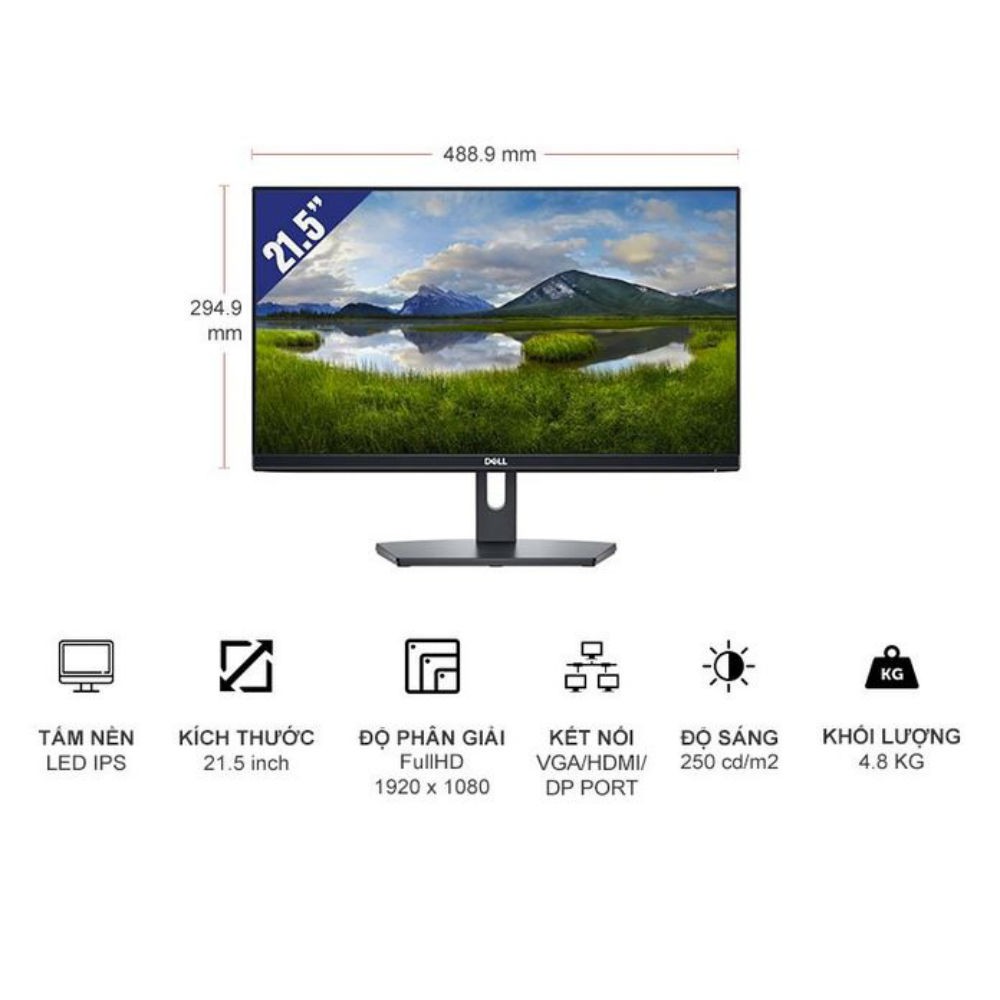 Màn Hình Máy Tính LCD Dell SE2219HX 21.5 INCH 1920 x 1080/IPS/60Hz/8ms Hàng chính hãng