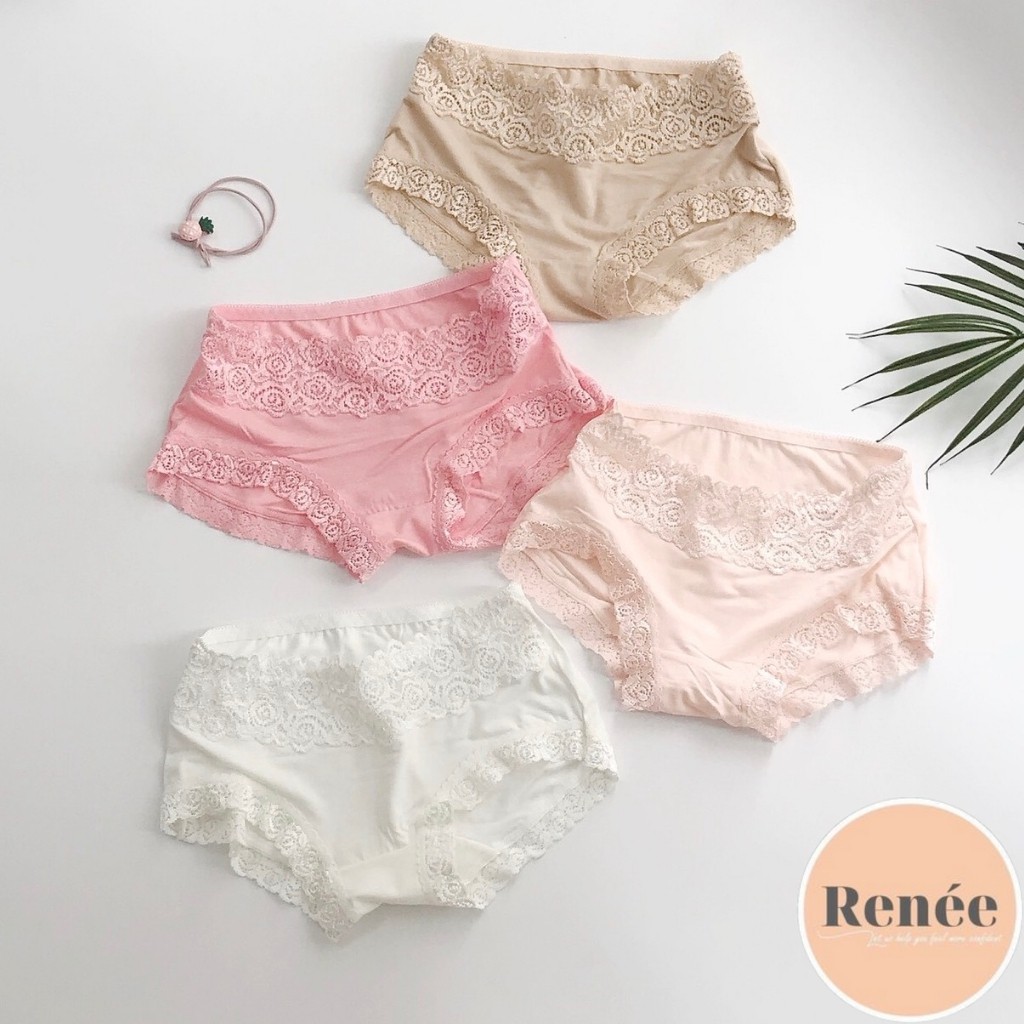 Quần Lót Nữ Cotton Phối Ren Gợi cảm Trẻ Trung QL 09 RENEE Store