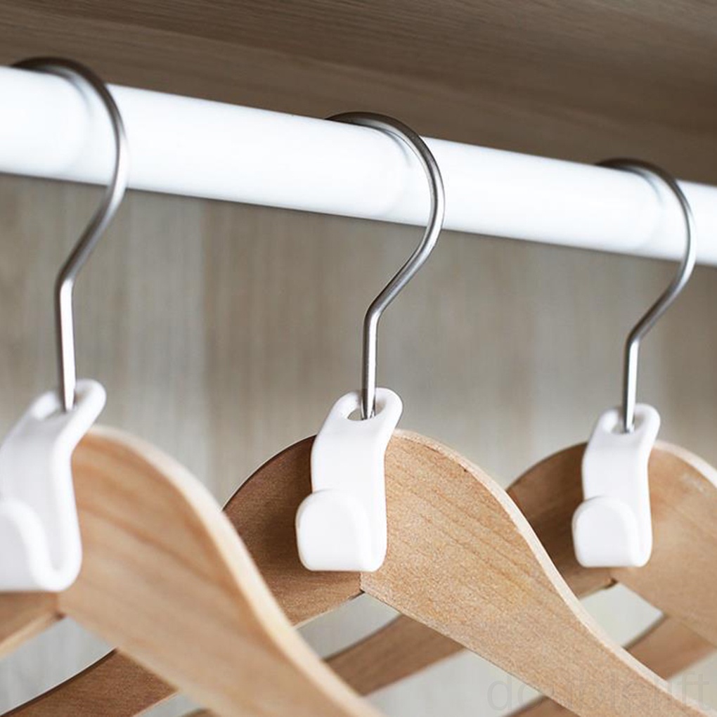Set 6 Móc Nhựa Treo Quần Áo Nhiều Tầng Tiết Kiệm Không Gian