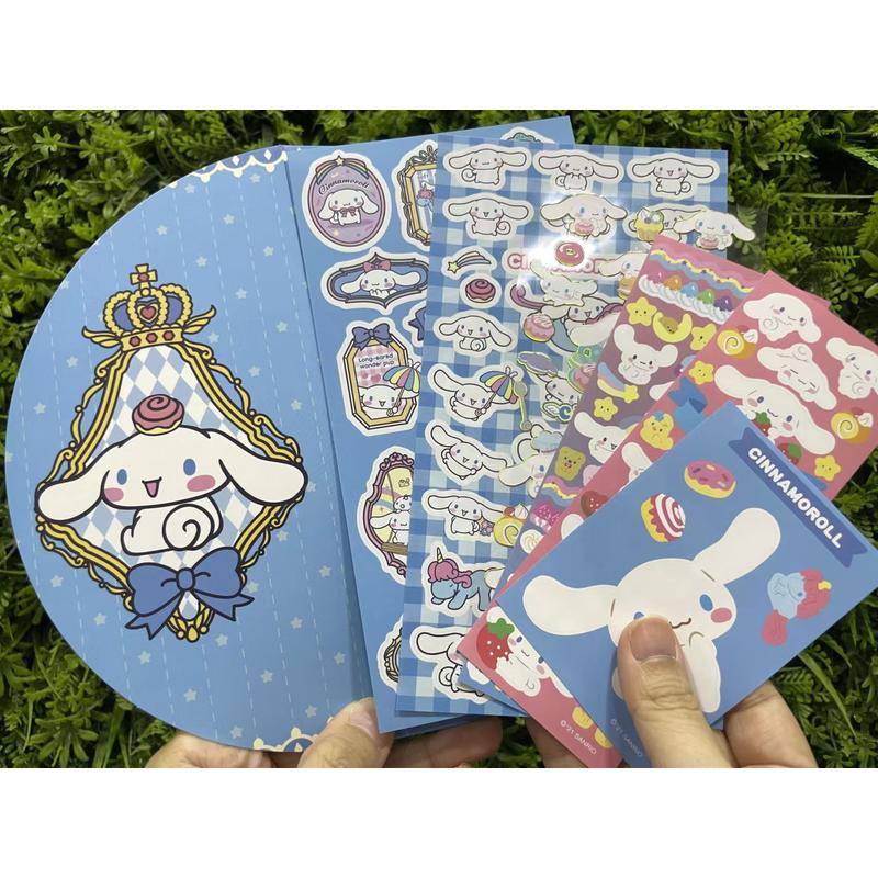 Bộ 5 Tấm Sticker Dán Trang Trí Laptop In Hoạt Hình Sanrio mymelody Kuromi Cinnamoroll Dễ Thương