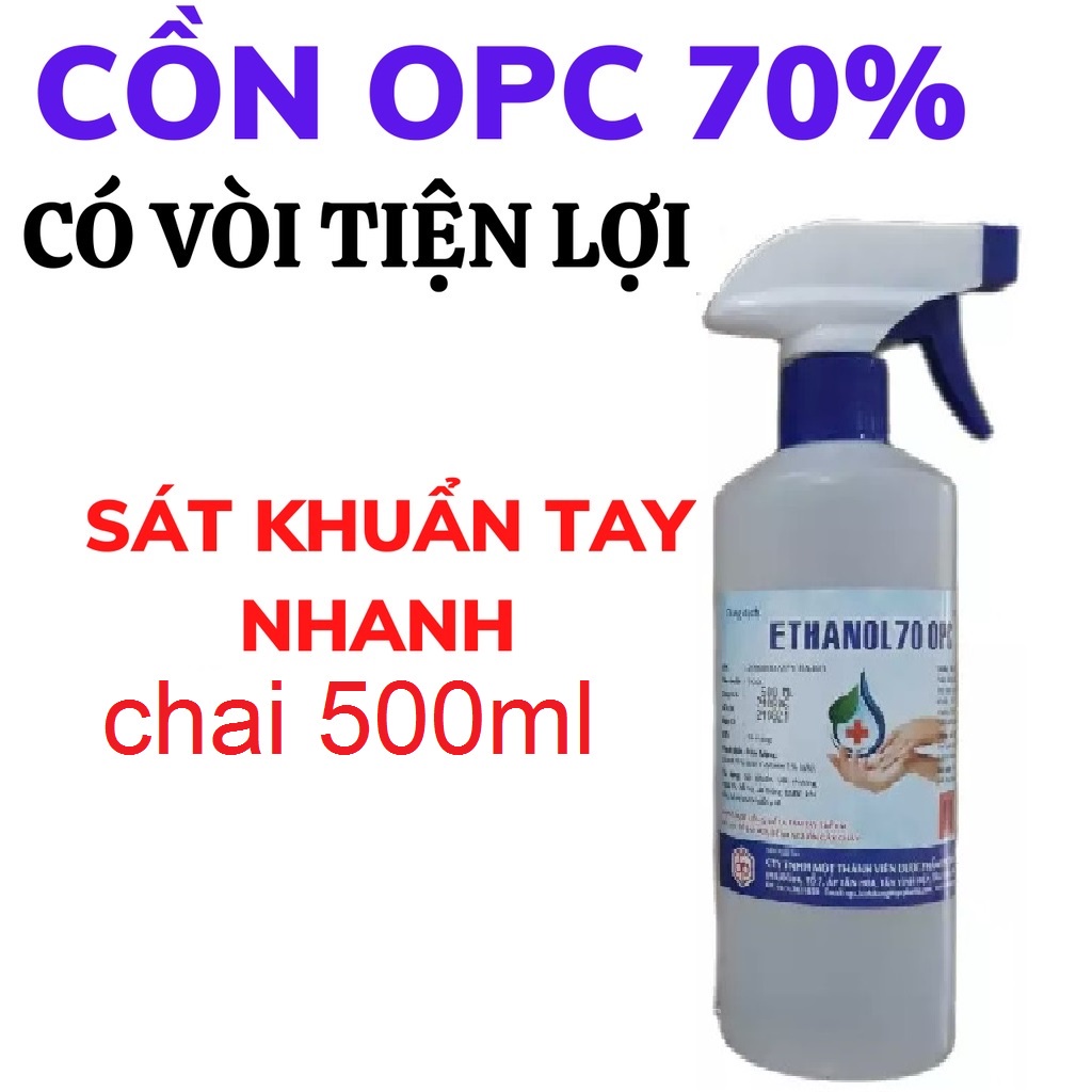 [FreeShip]Nước rửa tay khô diệt khuẩn (SP CTY DƯỢC-OPC) CHAI 500ml/1L, CỒN rủa tay ETHANOL 70 ĐỘ chai 500ML/1L có vòi | BigBuy360 - bigbuy360.vn