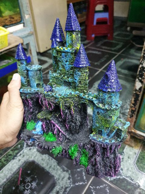 LÂU ĐÀI TRANG TRÍ HỒ CÁ NON BỘ 22x7x23cm