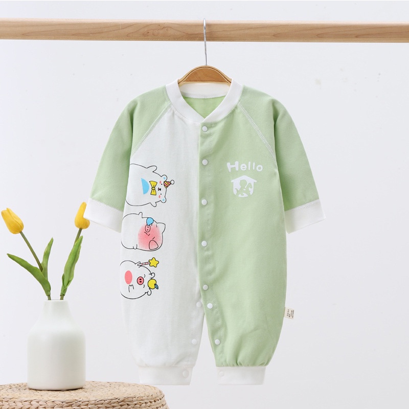 Body dài tay cho bé trai, bé gái, bodysuit liền thân 100% cotton, hàng xuất khẩu cao cấp _ BD41