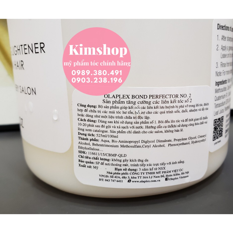 Chiết hấp phục hồi tóc BOND PERFECTOR olaplex no2 | BigBuy360 - bigbuy360.vn
