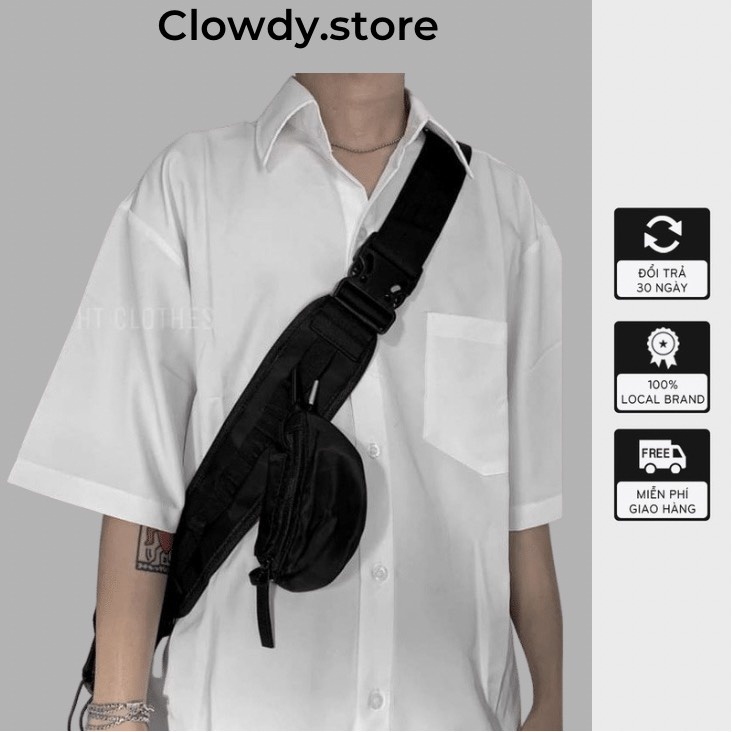 Áo sơ mi Nam , Nữ Tay lỡ Unisex Cotton Oversize Form Rộng Cute Giá Rẻ . ,