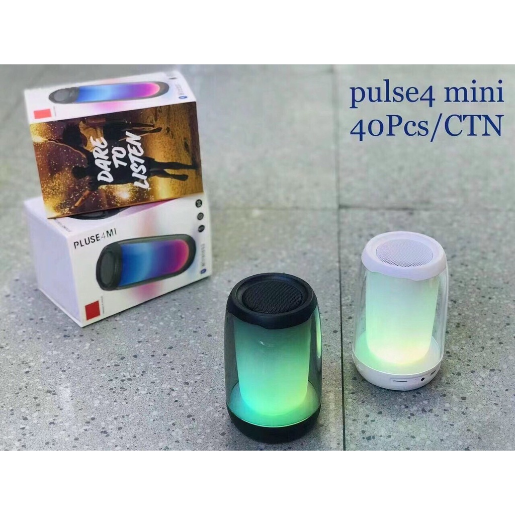 Loa bluetooth Pulse 4 MINI 1:1  Led theo điệu nhạc, chất lượng âm tuyệt hảo, thiết kế đẹp mắt Bảo hành 6 tháng