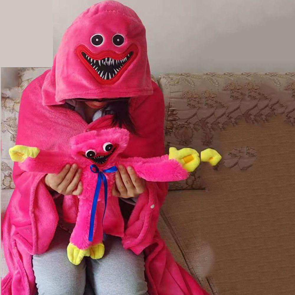 Nickolas Huggy Wuggy Chăn Choàng Lông Xù Giữ Ấm Có Thể Mặc Áo Choàng Sáng Tạo Wuggy