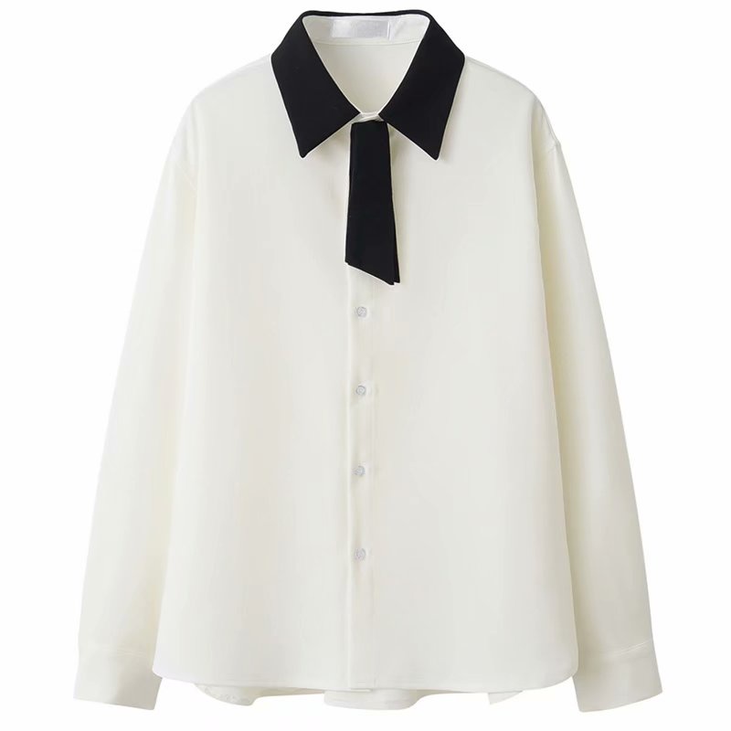 Áo Sơ Mi Trơn Tay Dài Dáng Rộng Thoáng Khí Phong Cách Hip Hop Đường Phố Hàn Quốc Cho Nam