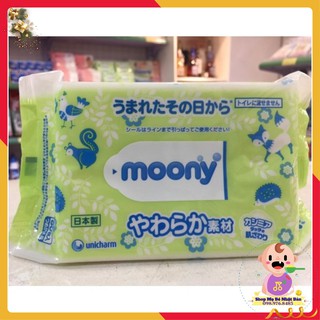 Khăn Giấy Ướt Moony - 80 tờ/ bịch [ Nhật Bản ]