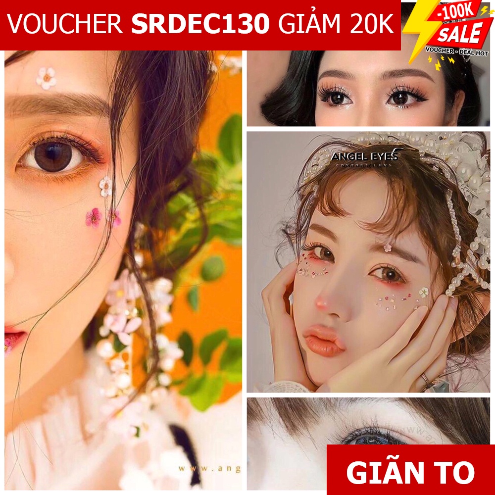 [NHẬP SRDEC130 GIẢM 20K] Contact Lens không cận - Kính Giãn tròng To (Gdia: 14.2 - 14.5) - Silicone Angel Eyes đeo 24h/n