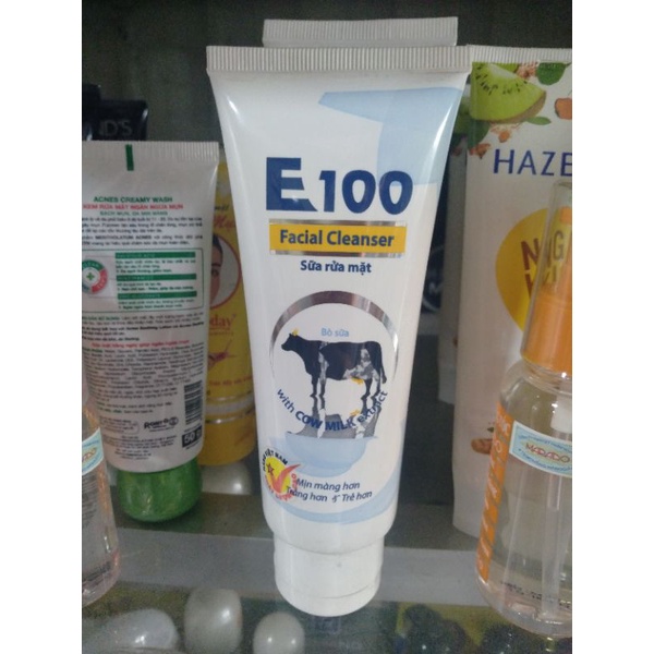 Sữa rửa mặt E100 tinh chất sữa bò tuýp 80ml