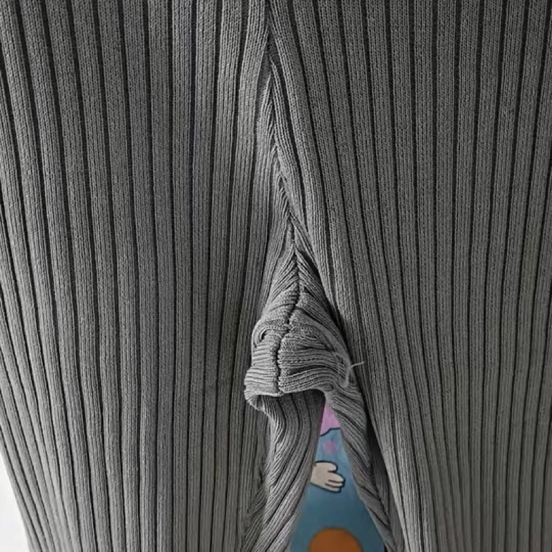 SET CARDIGAN DÀI QUẦN ỐNG LOE LEN TĂM MÀU XÁM PHONG CÁCH HÀN QUỐC