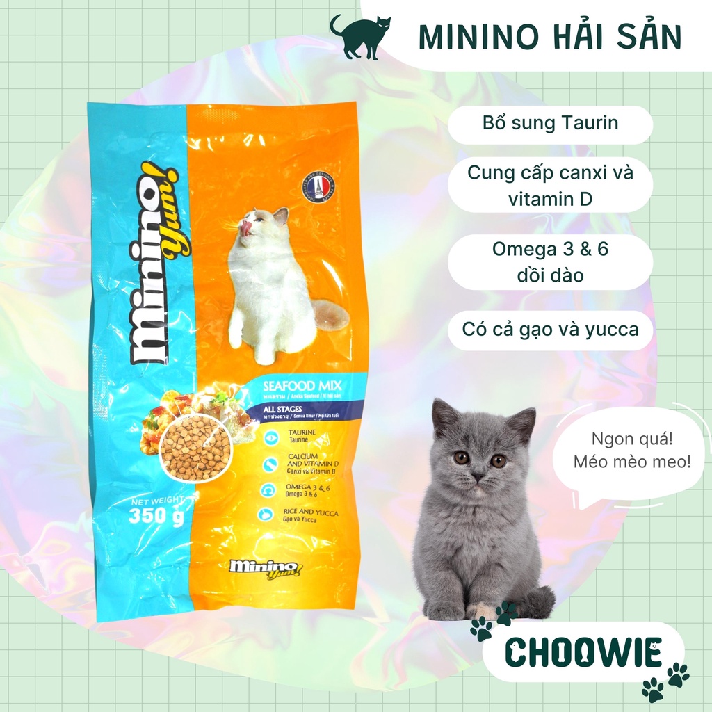 Hạt cho mèo Minino các loại (bịch nhỏ) | Đồ ăn cho mèo