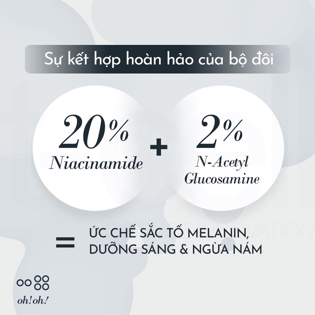 Tinh Chất Dưỡng Sáng Da, Giảm Thâm Nám & Se Khít Lỗ Chân Lông oh!oh! Skin Health Serum with 20% Niacinamide