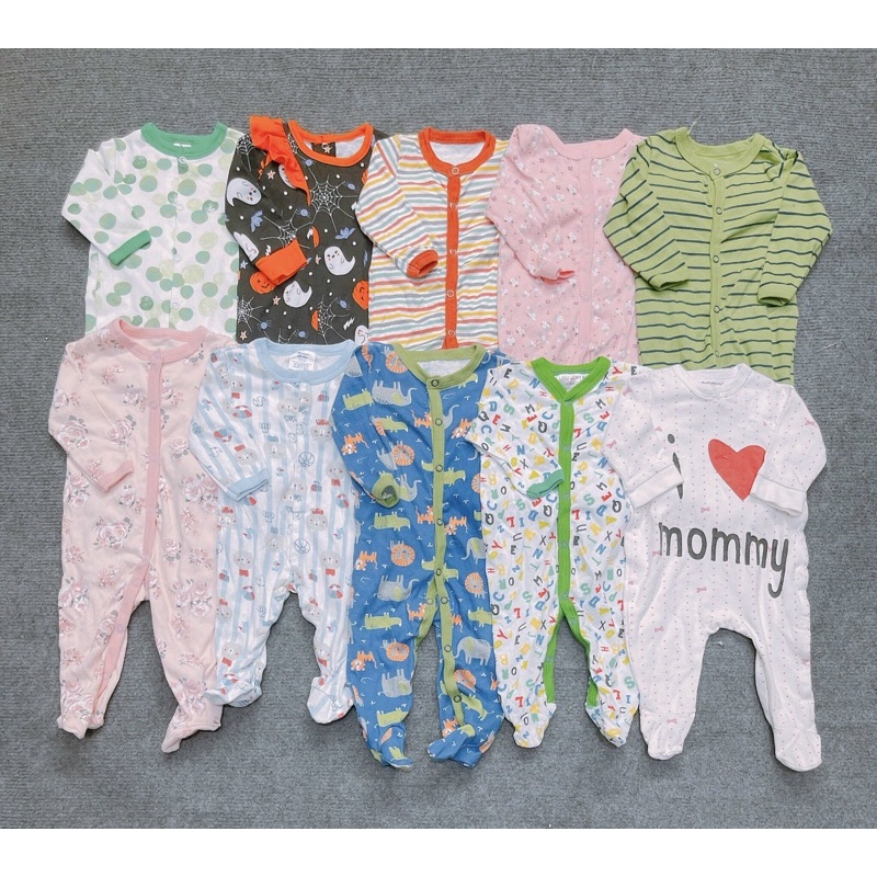 Bodysuit Bodysleep bộ liền thân xuất dư chất liệu cotton cho bé trai bé gái từ sơ sinh đến 24 tháng