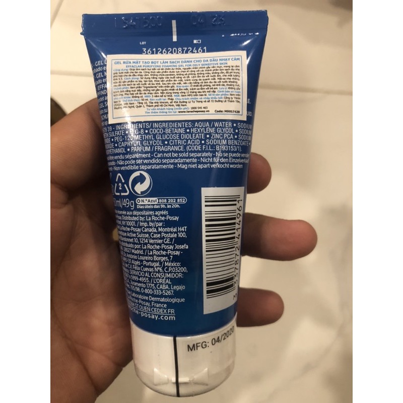 Sữa rửa mặt La Roche-Posay Effaclar Purifying Foaming Gel Cleanser