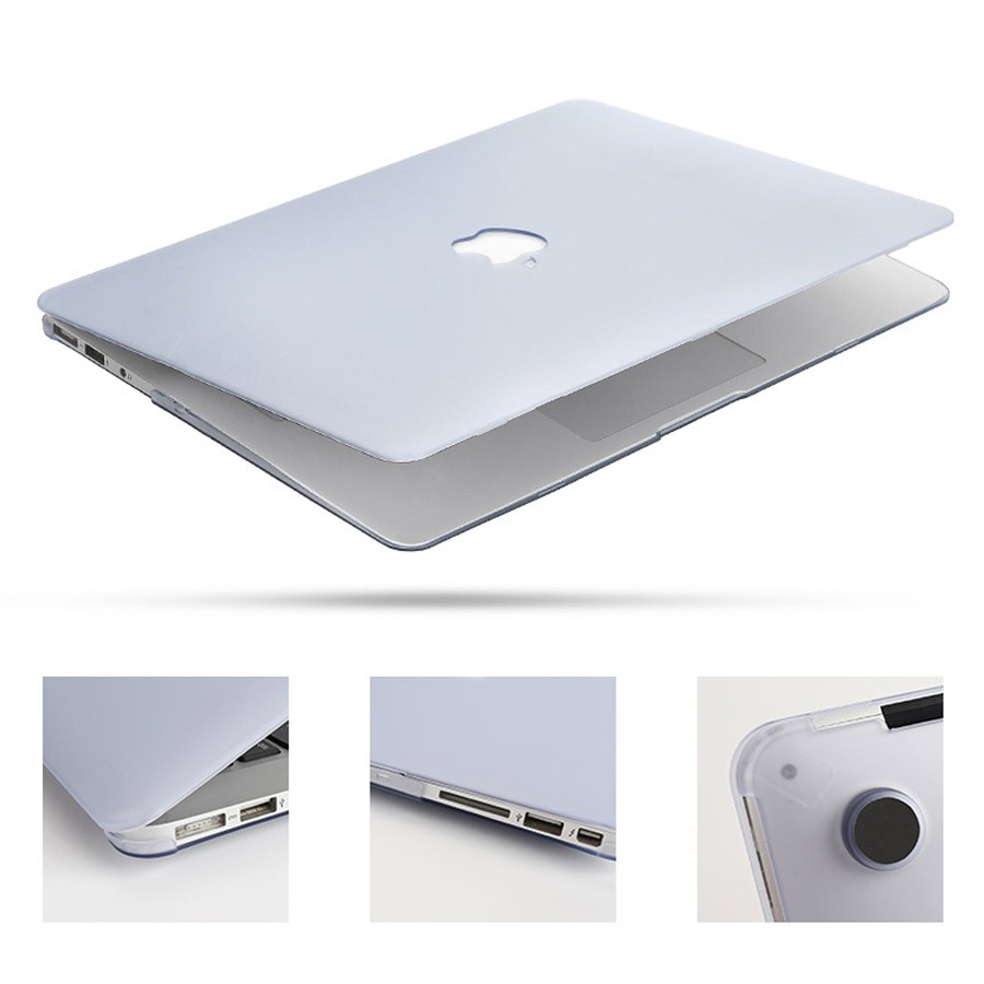 Combo Ốp Macbook + Phủ Phím Màu Trong Mờ (Tặng Nút Chống Bụi & Hộp Đựng Tai Nghe ) | BigBuy360 - bigbuy360.vn