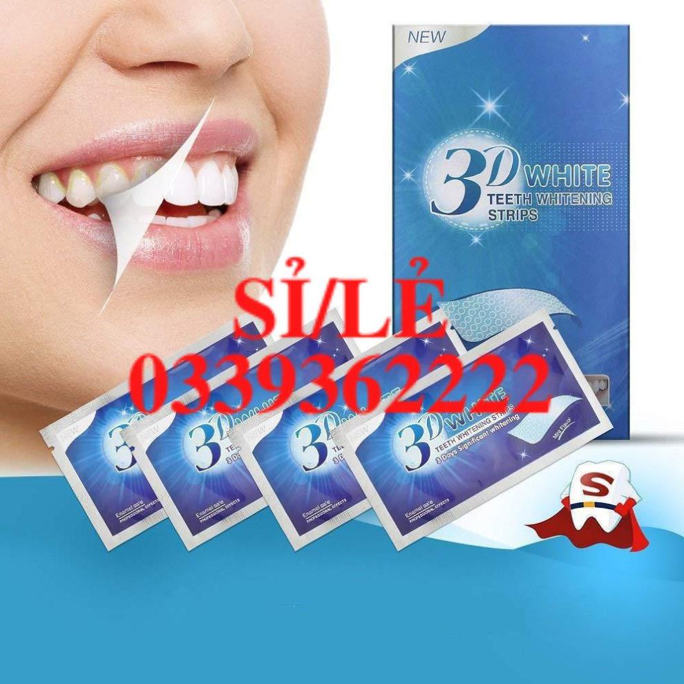 [ CHÍNH HÃNG ] Full hộp 7 cặp - 14 miếng dán trắng răng 3D White Teeth Whitening Strips Sena Beauty