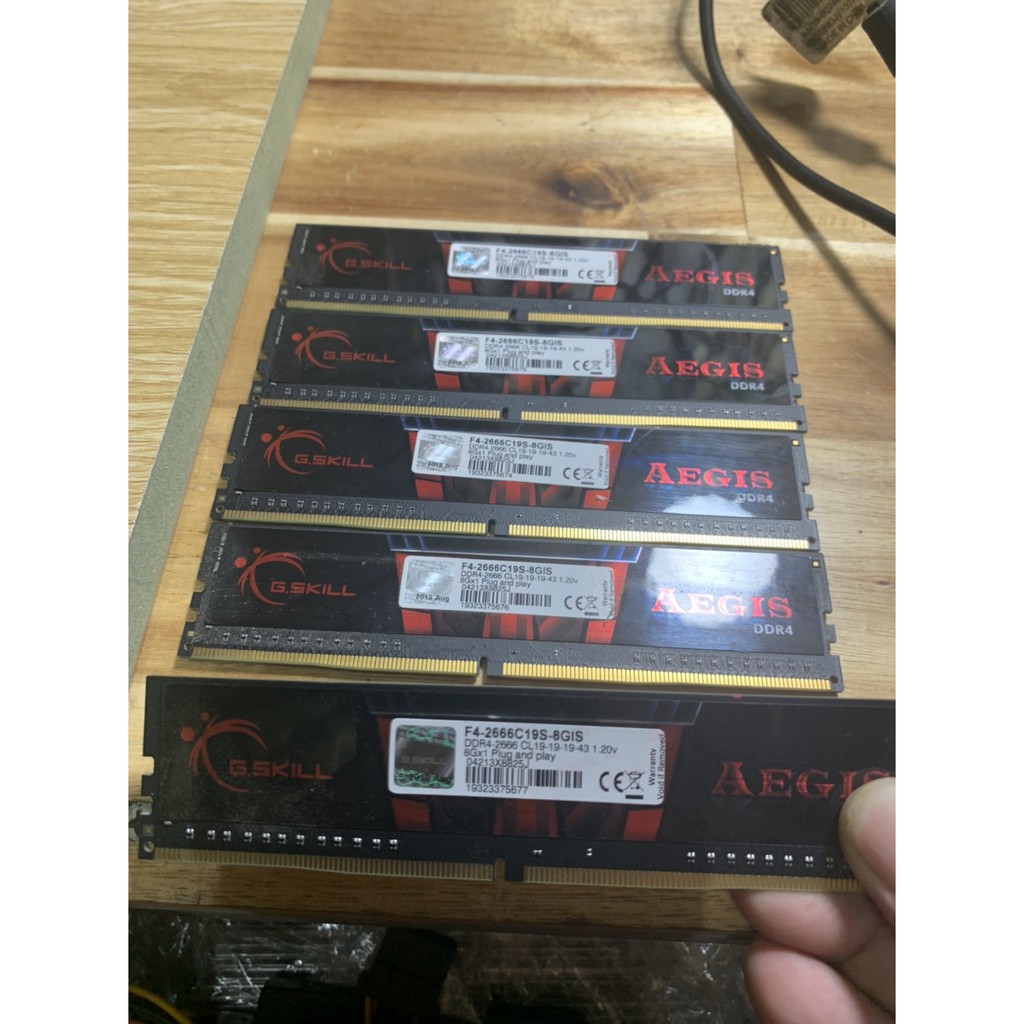 Ram DDR4 G.Skill Aegis(Ripjaws) 8GB - Bus 2133-2400-2660 Tản Nhiệt Lá Và Thép Đẹp Không Kén Main - Vi Tính Bắc Hải