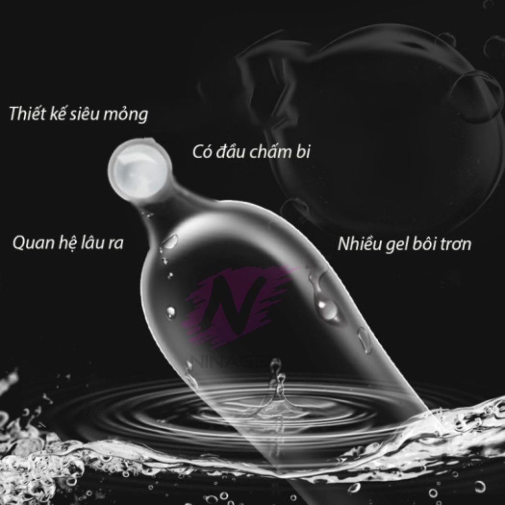 Bao cao su gai OiO hồng, gân gai li ti, siêu mỏng kéo dài thời gian, nhiều gel bôi trơn hộp 10 bcs-oio store