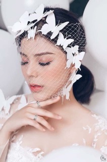Lưới che mặt, cài tóc 20cm ngang, dài 80cm
