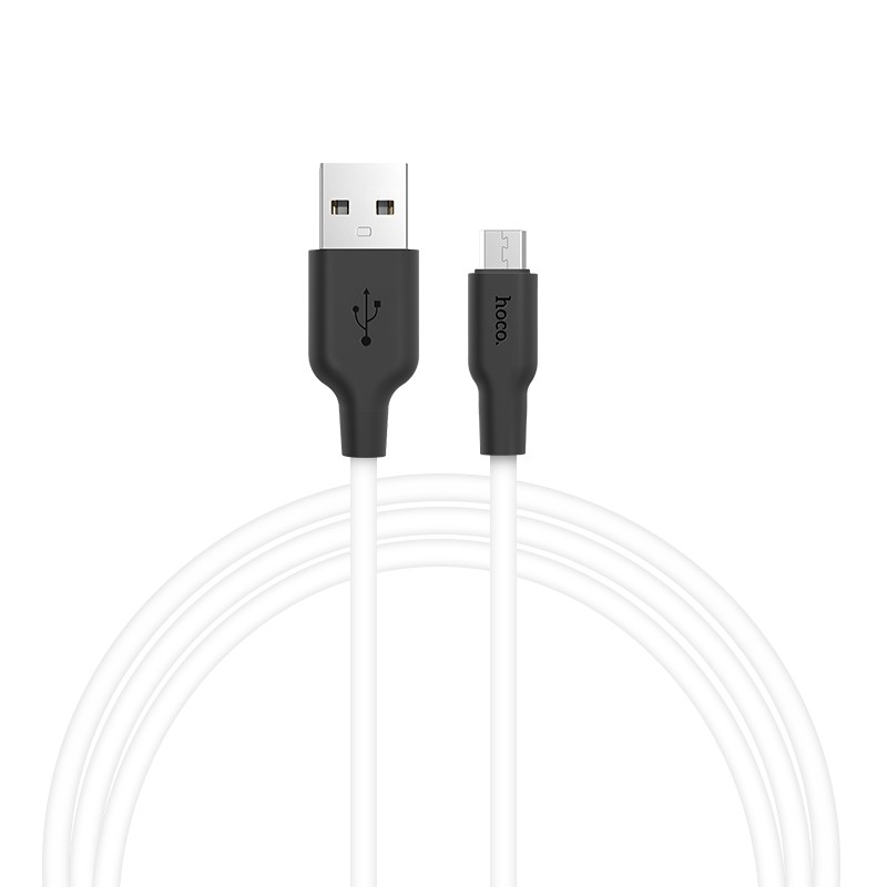 Cáp Sạc Nhanh Micro USB Hoco X21  - Silicon Chống Cháy -Chống Rối - Chính Hãng