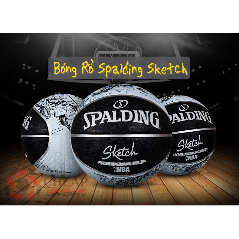 6.6 ĐẲ𝐍𝐆 𝐂Ấ𝐏 Bóng Rổ Spalding Sketch NBA Chính Hãng .