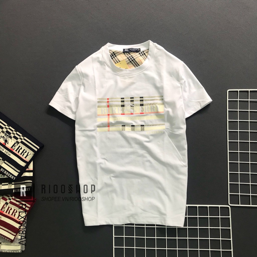 Áo thun nam không cổ ngắn tay Bur cao cấp RTX008AV - áo phông nam form rộng Riooshop | BigBuy360 - bigbuy360.vn