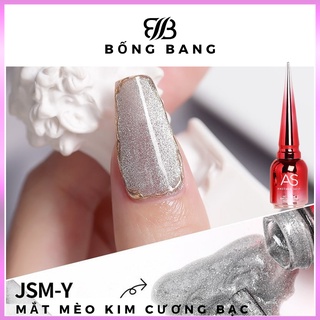 Sơn móng tay gel sơn gel AS sơn mắt mèo kim cương tone màu bạc tone màu vàng BỐNG BANG mã JSM 15ml
