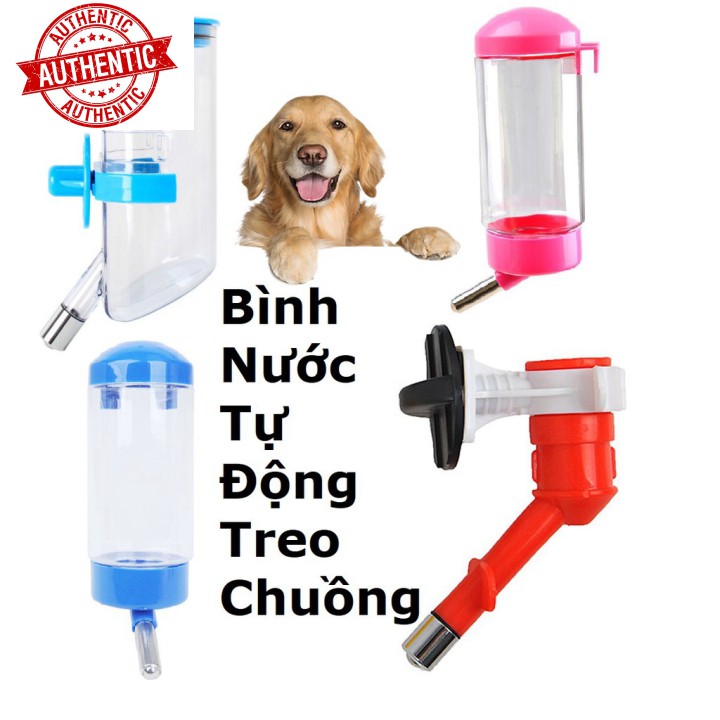 [Mã giảm giá] BÌNH NƯỚC TREO CHUỒNG (4 loại) bình uống nước tự động chó mèo vòi treo chuồng