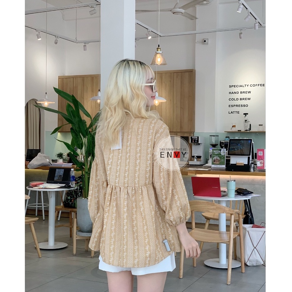 Áo nữ Babydoll ENVY A195 họa tiết thêu hoa trẻ trung
