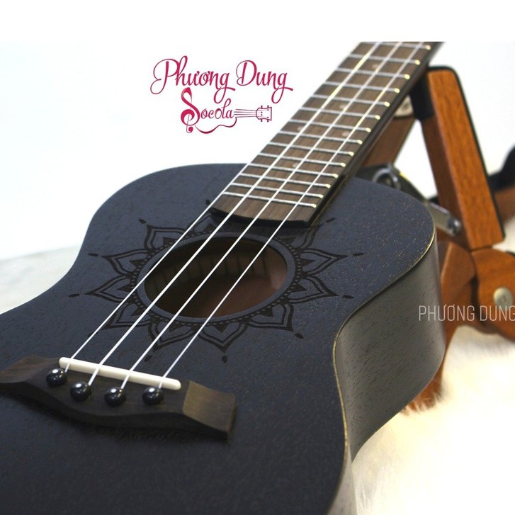 Đàn Ukulele Gỗ chính hãng Kaysen size Concert - Black