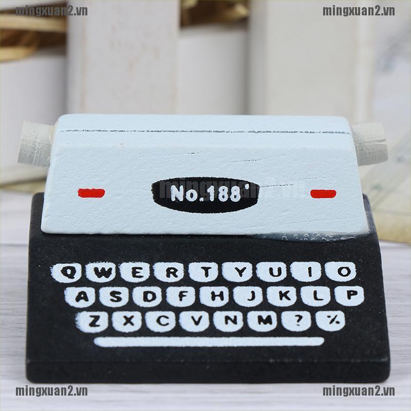 MINXT Coffee Vintage Wooden Typewriter Photo Card Memo Holder Stand Card Holder VN