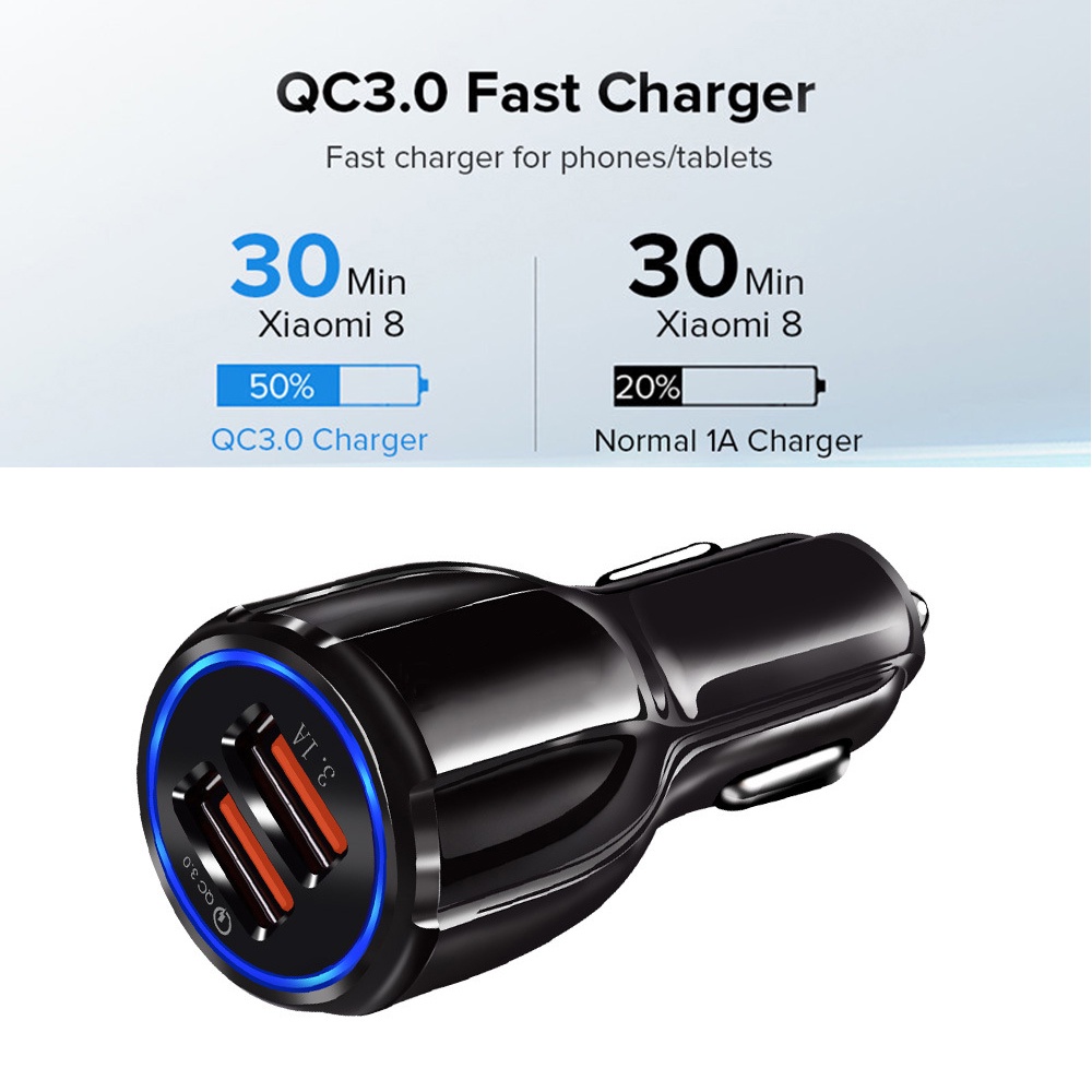 Tẩu Sạc Điện Thoại Nhanh QC USB 18W 3.1A Thông Dụng Cho Xe Hơi / Tàu Thuyền | BigBuy360 - bigbuy360.vn