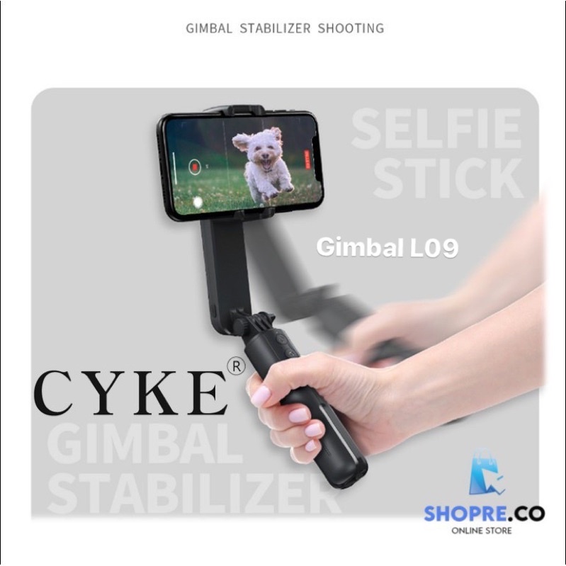 Gậy chụp ảnh chống rung Gimbal L09 tích hợp đèn Led
