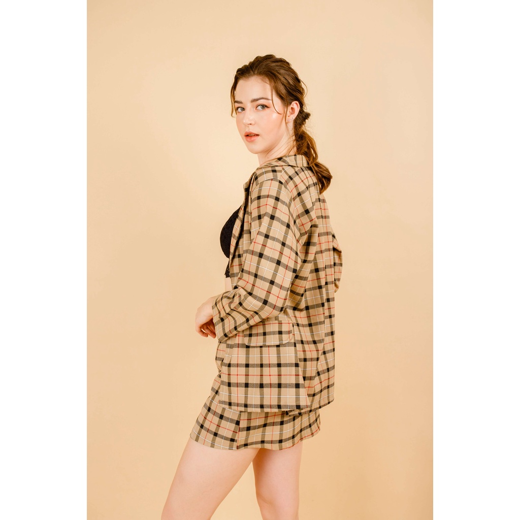 [EIGHTYK] Áo Blazer Phối Caro Br