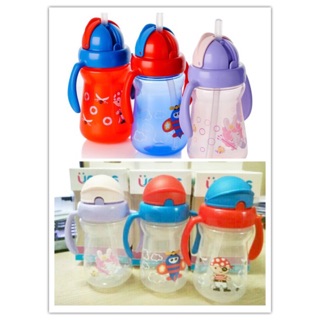 Bình uống nước ống hút 2 tay cầm UP0080 150ml cho bé
