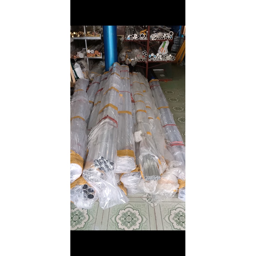 Ống nhôm phi 12 dày 3mm dài 3m(cắt 1m/đoạn cho dễ vận chuyển)