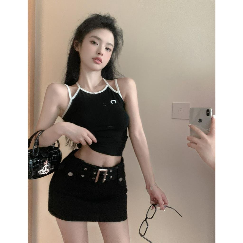 Porozi Áo Hai Dây Thêu Họa Tiết Ngọt Ngào Thời Trang Mùa Hè Cho Nữ