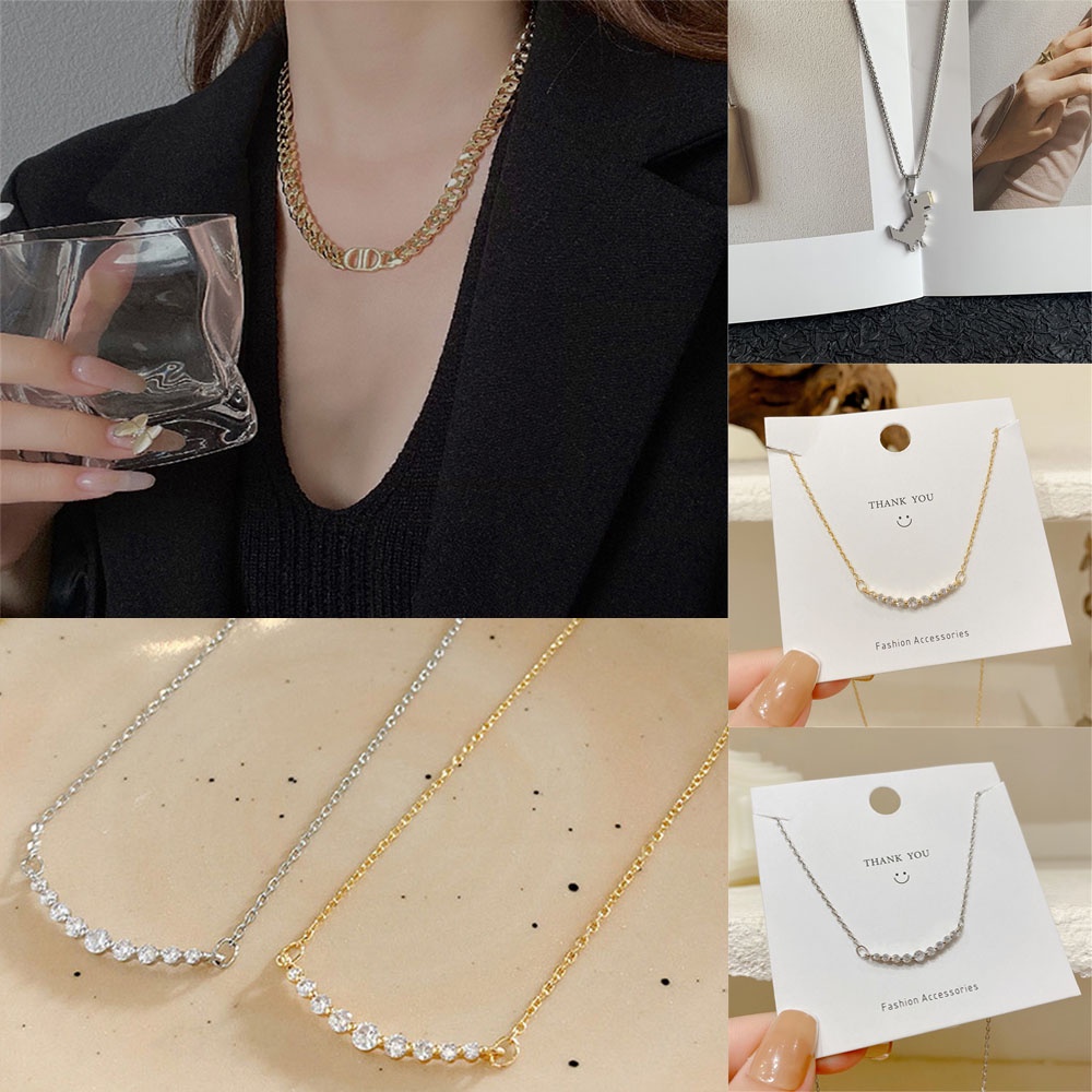 Vòng cổ Vàng Mặt Chữ Cái Đính Đá Thời Trang Dành Cho Nữ