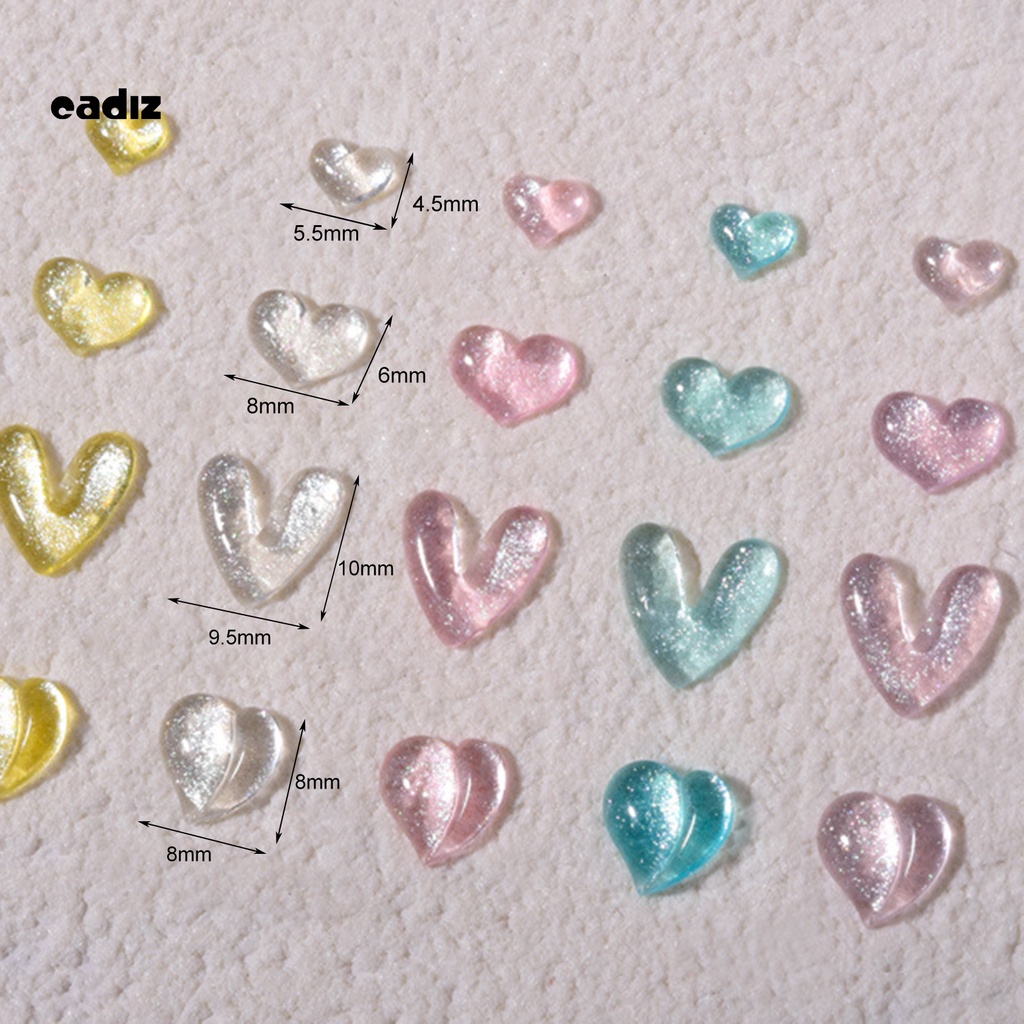 [Hàng mới về] Đá kim cương giả hình trái tim trang trí móng tay DIY