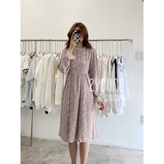 Đầm ker hoa viền cổ d638