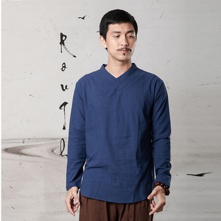 Áo đũi dài tay cổ chéo Rough