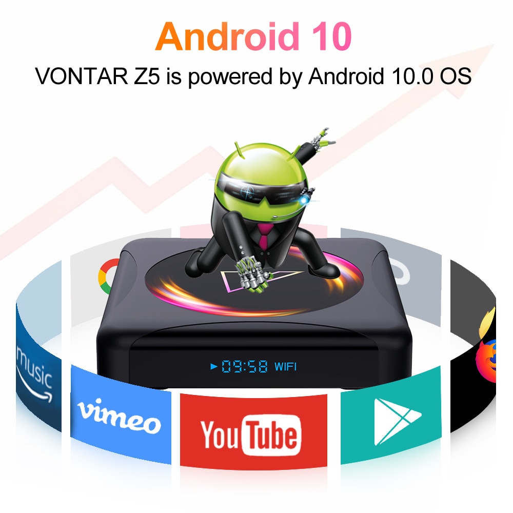 Đầu Tv Box Vontar Z5 Android 10 4g 64gb Rockchip Rk3318 Hỗ Trợ 1080p 4k Google Play